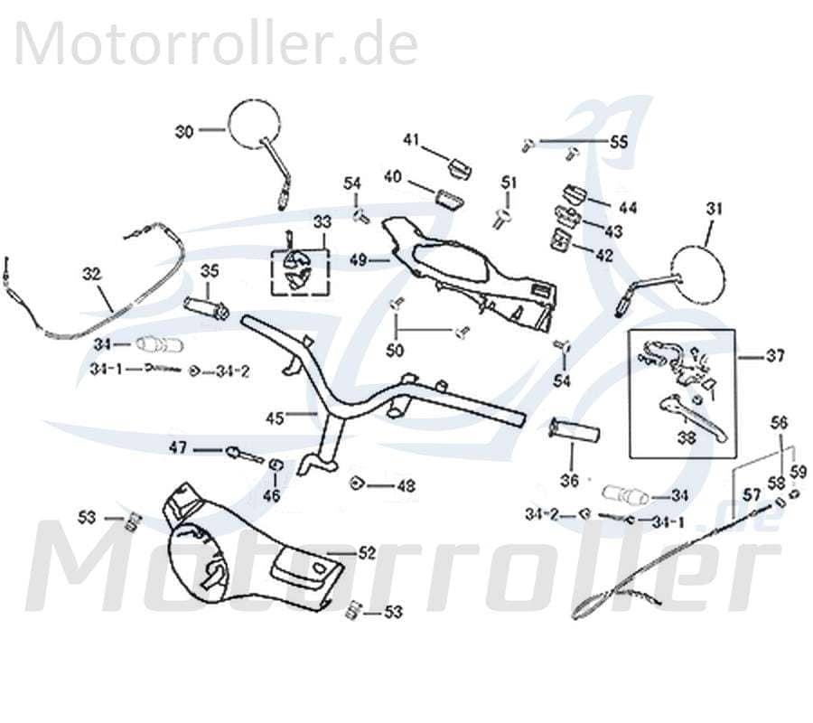 Kreidler Flory 125 Classic Gaszug Chokezug 741706 Bautenzug Gasseilzug Bowdenzug Chokekabel Gaskabel Gasseil Motorroller Scooter Original Ersatzteil