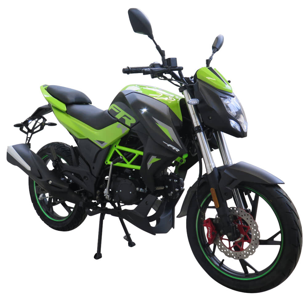 Motorrad Fighter 50 FR-S grün 45 km/h Euro 5 Schaltmoped Mokick 50ccm 4 Takt Kleinkraftrad Krad