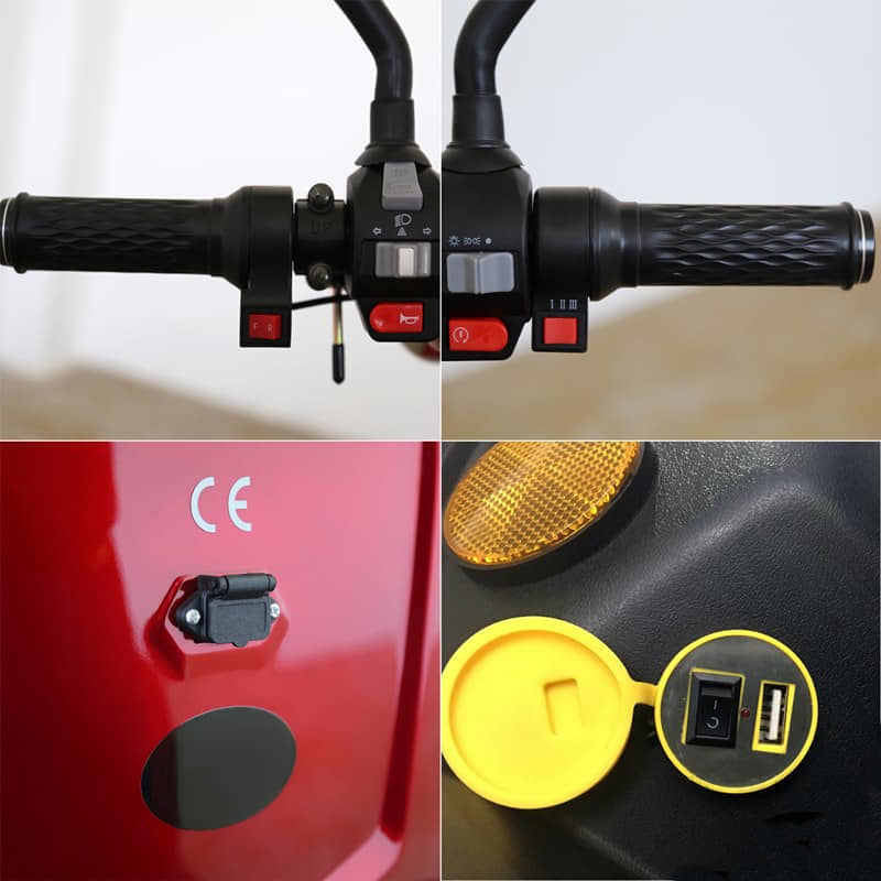 E-Quad Scoody E4 Shopper 25 km/h rot Vierradroller Seniorenfahrzeug E-Roller Elektroscooter Seniorenroller Handycaproller Elektrisch