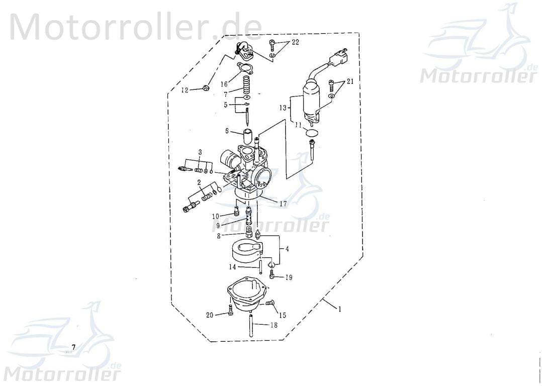 SMC Leerlaufdüse Vergaserdüse Größe 17,5 liegend 50ccm 2Takt Motorroller.de Minarelli Nebendüse Nebenluftdüse Einstelldüse Nebenluft-Düse Neben-Düse