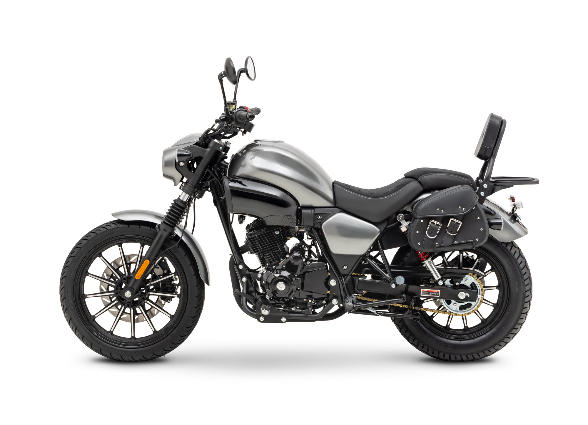 Motorrad Fighter 125 S-RS grau 90 km/h Euro 5+ Schaltmoped Chopper 125ccm 4 Takt Leichtkraftrad Krad Kraftrad