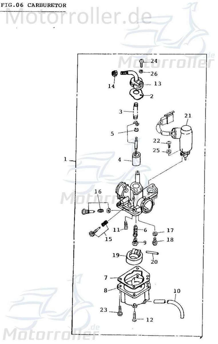 SMC REX Quad 50 Vergaserdüse ATV 50ccm 2Takt 13240-NAF-0075 Motorroller.de Hauptdüse #75 Minarelli liegend Nadeldüse Dosierdüse Einstelldüse UTV