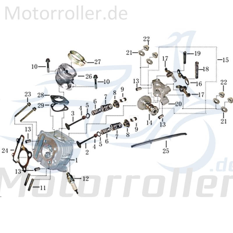 Motor 87 km/h 125ccm AC 11 spuliger Generator 706896