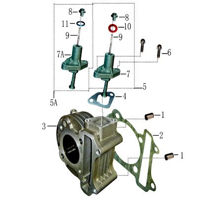 Steuerkettenspanner Kanzheng 139QMB 4T 50cc 704046