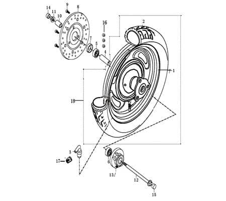 Buchse Radachse vorn 10x20x20mm vorn links Rex 50ccm 4Takt Motorroller.de Hülse Distanzhülse Lagerbuchse Distanz-Hülse Distanzbuchse Passhülse Scooter