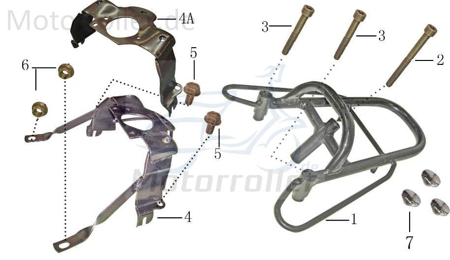 Halterung Gepäckträger 4T 50cc Befestigung YY50QT004002
