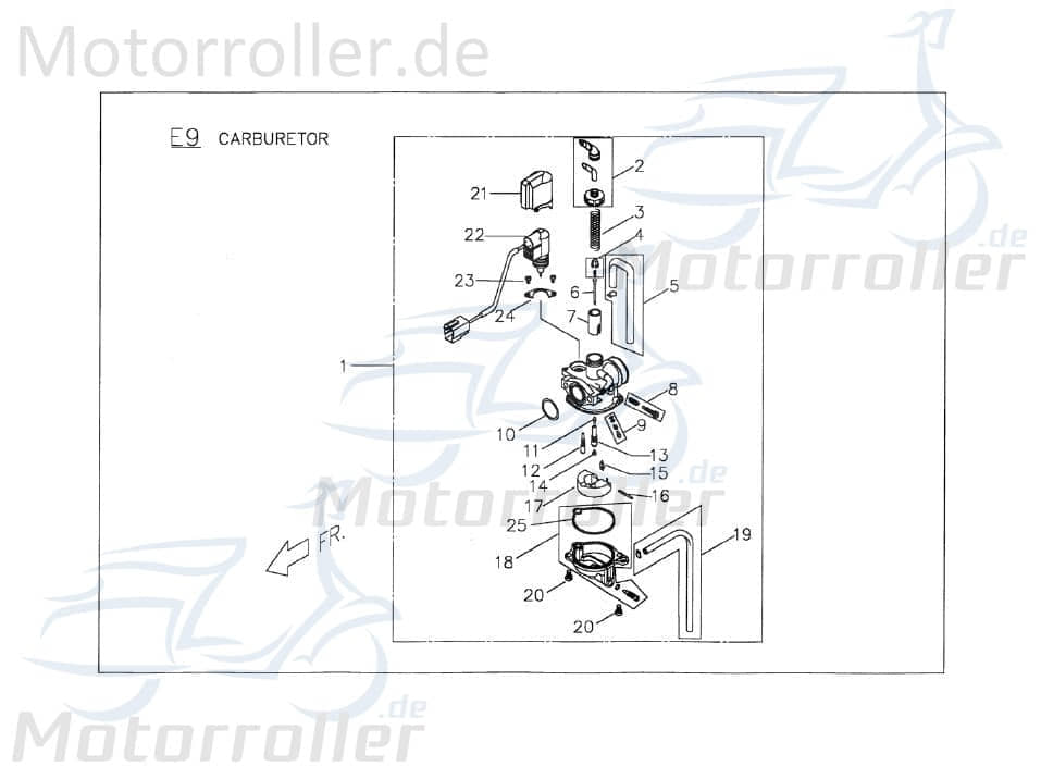 Motorgehäusedeckel links silber 10Zoll 103101-139QMA-0300 Motorroller.de 50ccm 4Takt Motordeckel Kurbelgehäusedeckel 139QMB Scooter Baotian BT49QT-9D3