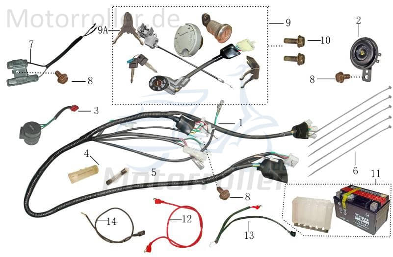 AGM Fighter 50 One Sicherungskasten 50ccm 2Takt YYB915019004 Motorroller.de Sicherungsbox Elektrokasten 1E40QMB Scooter Ersatzteil Service Inpektion