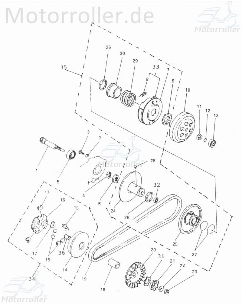 Adly Druckfeder Scoody 50 2 Spiralfeder Roller 50ccm 2Takt Motorroller.de Druck-Feder Spiral-Feder Springfeder Kompressionsfeder Minarelli stehend