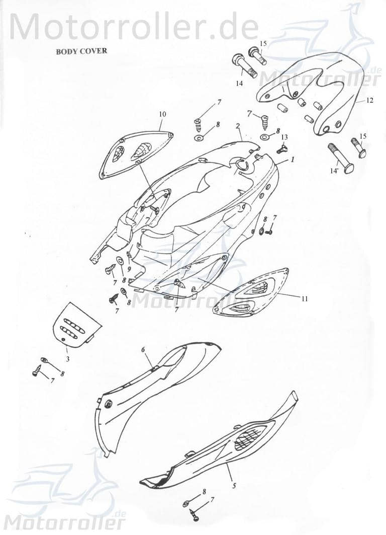 Adly Deckel Sitzbankverkleidung carbon Roller 50ccm 2Takt Motorroller.de Serviceklappe Service-Klappe Reparaturklappe Reparatur-Klappe 50ccm-2Takt
