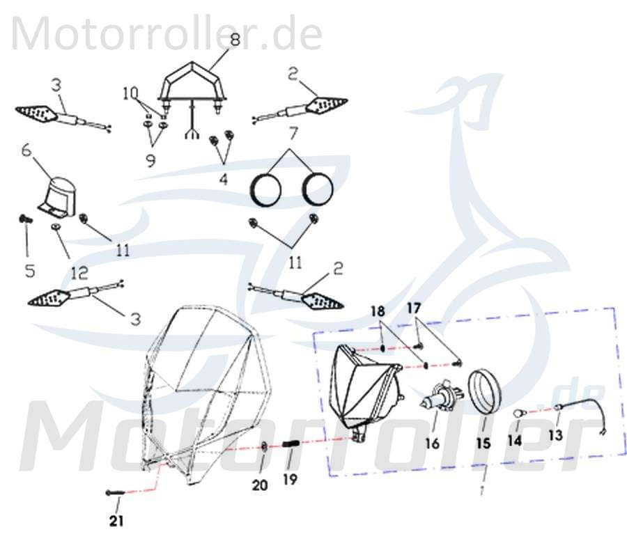 Rex Supermoto 125 DD Bundmutter M5 125ccm 4Takt 730672 Motorroller.de Sechskantmutter Flanschmutter Sechskant-Mutter Flansch-Mutter Maschinenmutter