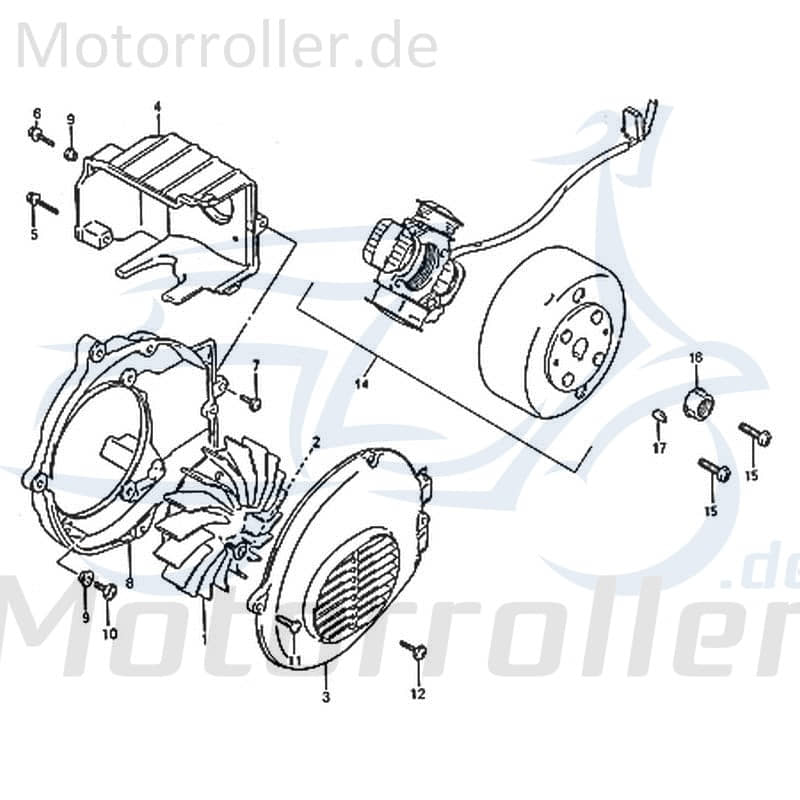 Rex RS250 Polradabzieher Roller Scooter 50ccm 2Takt 70967 Motorroller.de Lichtmaschinenabzieher Polrad-Abzieher 50ccm-2Takt Qingqi Ersatzteil Service