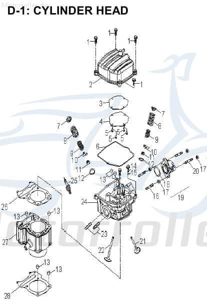AEON Bundschraube M6x110mm Overland 180 Quad ATV 180ccm 4Takt Motorroller.de Maschinenschraube Flanschschraube Flansch-Schraube Maschinen-Schraube UTV