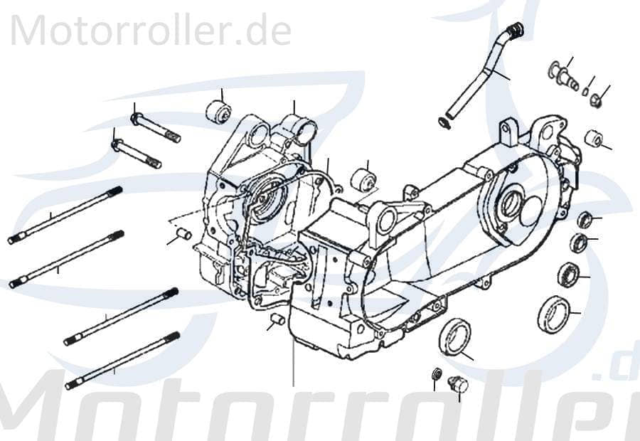 Rex RS125 Motor Antrieb 125ccm 4Takt Engine QM125T-10H Motorroller.de Motor-System komplett Antriebsaggregat Motor-Aggregat Fahrzeugantrieb Scooter