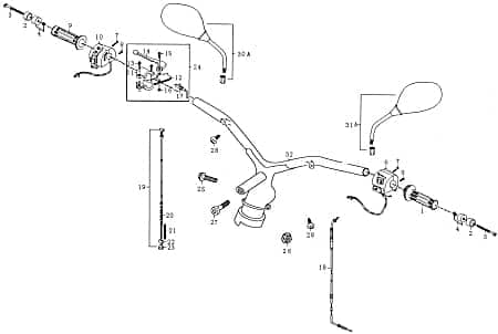 Lenkerstange Lenker Lenkerverkleidung Motorroller 89730