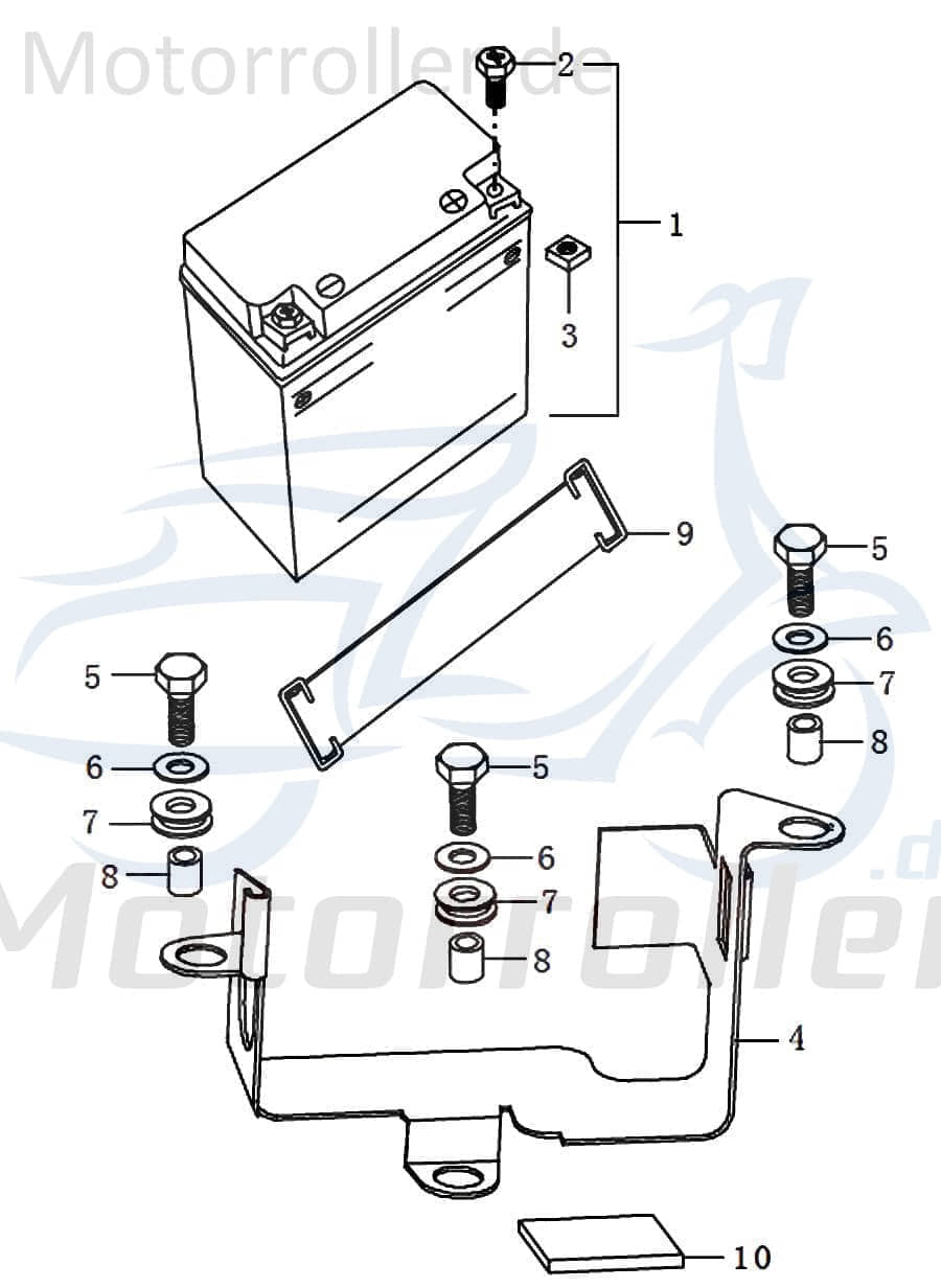 Kreidler STREET 125 DD Buchse Hülse 125ccm 4Takt 91526 Motorroller.de Distanzhülse Lagerbuchse Distanz-Hülse Distanzbuchse Passhülse Passbuchse Qingqi