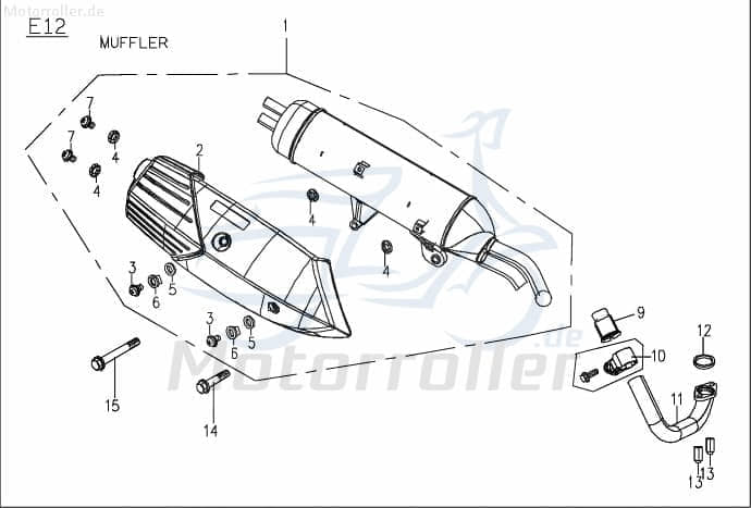 PGO Krümmerdichtung Auspuffdichtung Mitte 25,5x31,8x33mm C5281070000 Motorroller.de Dichtungsring Dichtring Flanschdichtung Krümmer-Dichtung G-Max