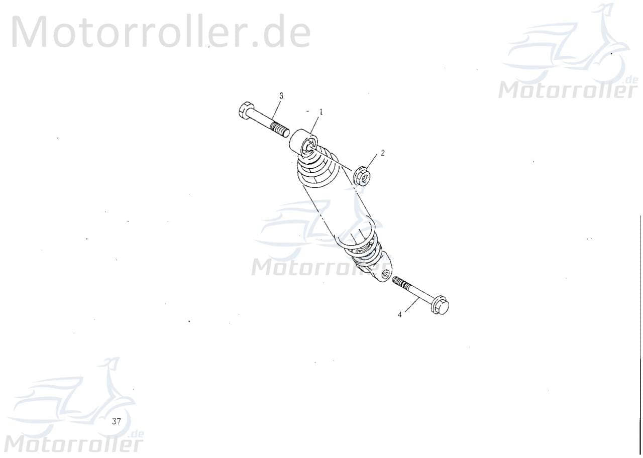 SMC Bundschraube M8x32mm Rex 50 Scooter Roller 50ccm 2Takt Motorroller.de Maschinenschraube Flanschschraube Flansch-Schraube Maschinen-Schraube
