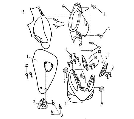 Frontverkleidung unten kristall silber 700397