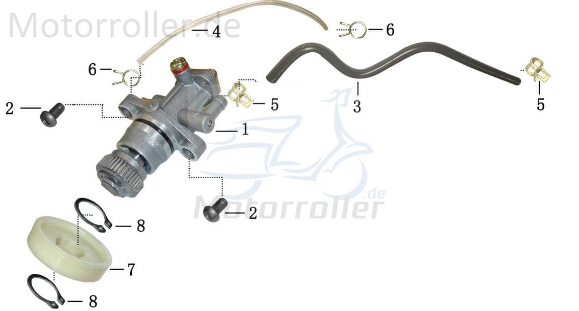 Ölpumpe Seilzug betätigt 2Takt 50ccm YYGY0500-1101