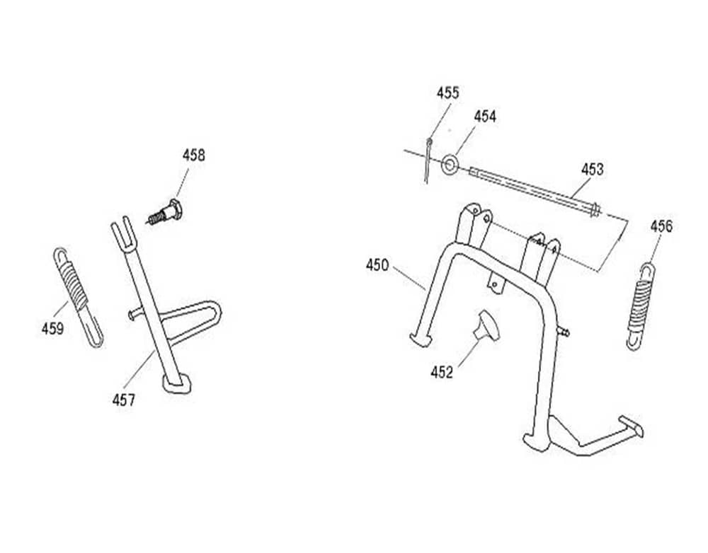 AGM GMX 460 Sport Bolzen 175x7.5mm Hauptständer 50ccm 4Takt 50503-KY-9000 Motorroller.de Stehbolzen Gewindebolzen Zapfen Gewindestift Arretierbolzen 5