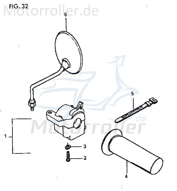Jincheng JC 50 Monkey Repl. Lenkerarmatur 50ccm 4Takt 57200-A0300 Motorroller.de Schaltergehäuse Kombischalter Schaltereinheit Schalterelement Scooter