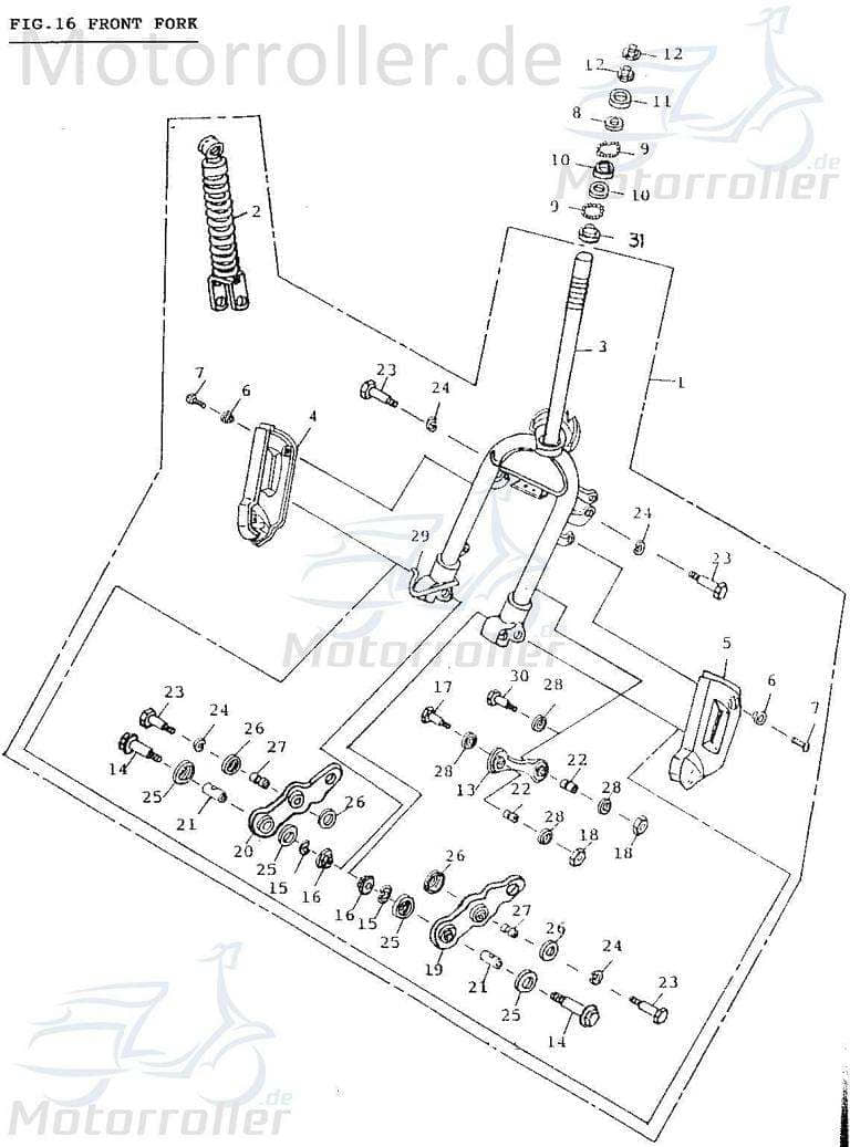 Bundmutter M10x1-25mm weiß verzinkt AGM Roller 50ccm 2Takt Motorroller.de Sechskantmutter Flanschmutter Sechskant-Mutter Flansch-Mutter Bund-Mutter