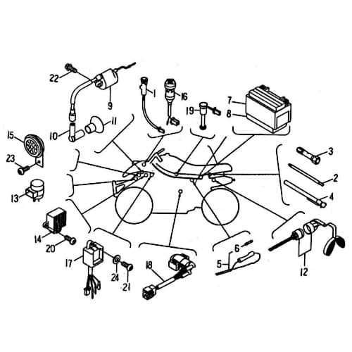 Rex Quad 50 Kabelbaum Kabelsatz ATV 50ccm 2Takt 93104 Motorroller.de Stromverteiler Strom-Verteiler Kabel-Set Kabelbündel Kabel-SatzKabelbaumverteiler