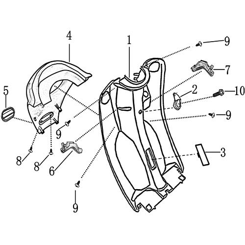 Rex RS Classic 50 Frontverkleidung silber 50ccm 4Takt 706567 Motorroller.de Frontschürze Frontmaske Front-Cover Lenkerverkleidung Front-Schürze RS460