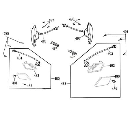 Rex Bergamo 50 Fußraste Fußablage Roller 50ccm 4Takt 740483 Motorroller.de Fußtritt Fußraster Fuß-Ablage Fuß-Raste Fuß-Tritt 50ccm-4Takt Scooter Znen