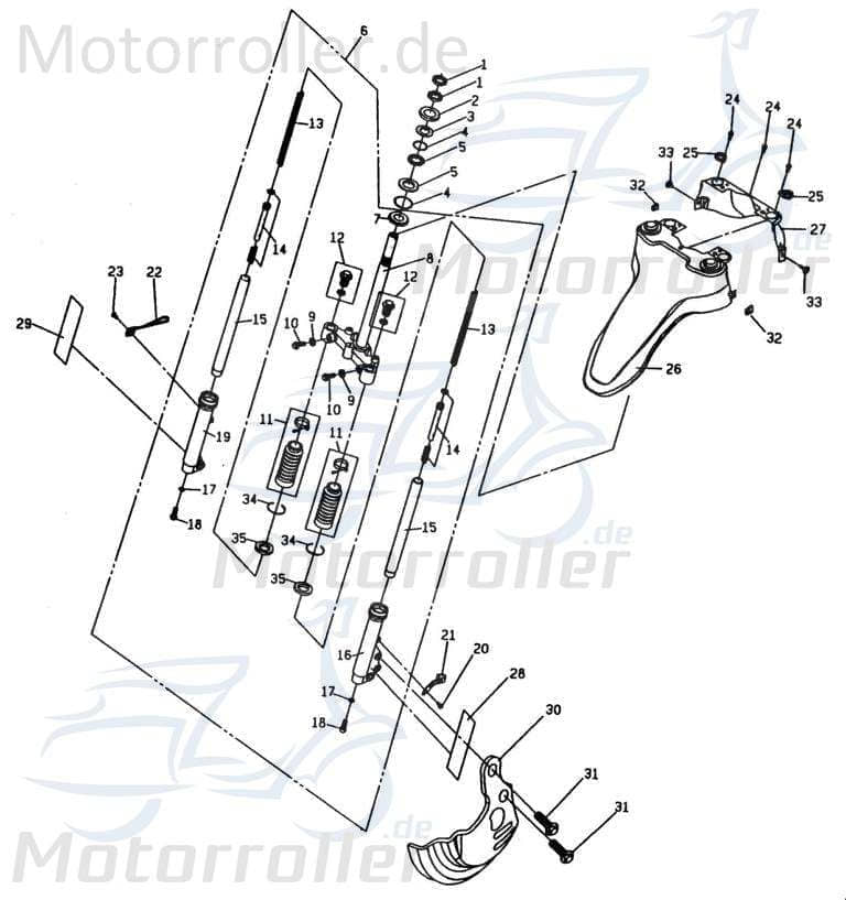 PGO PMX 110 Sechskantschraube 110ccm 2Takt 90020804000 Motorroller.de M8x40mm Befestigung Halter Halterung Flachkopfschraube Sechskant-Schraube