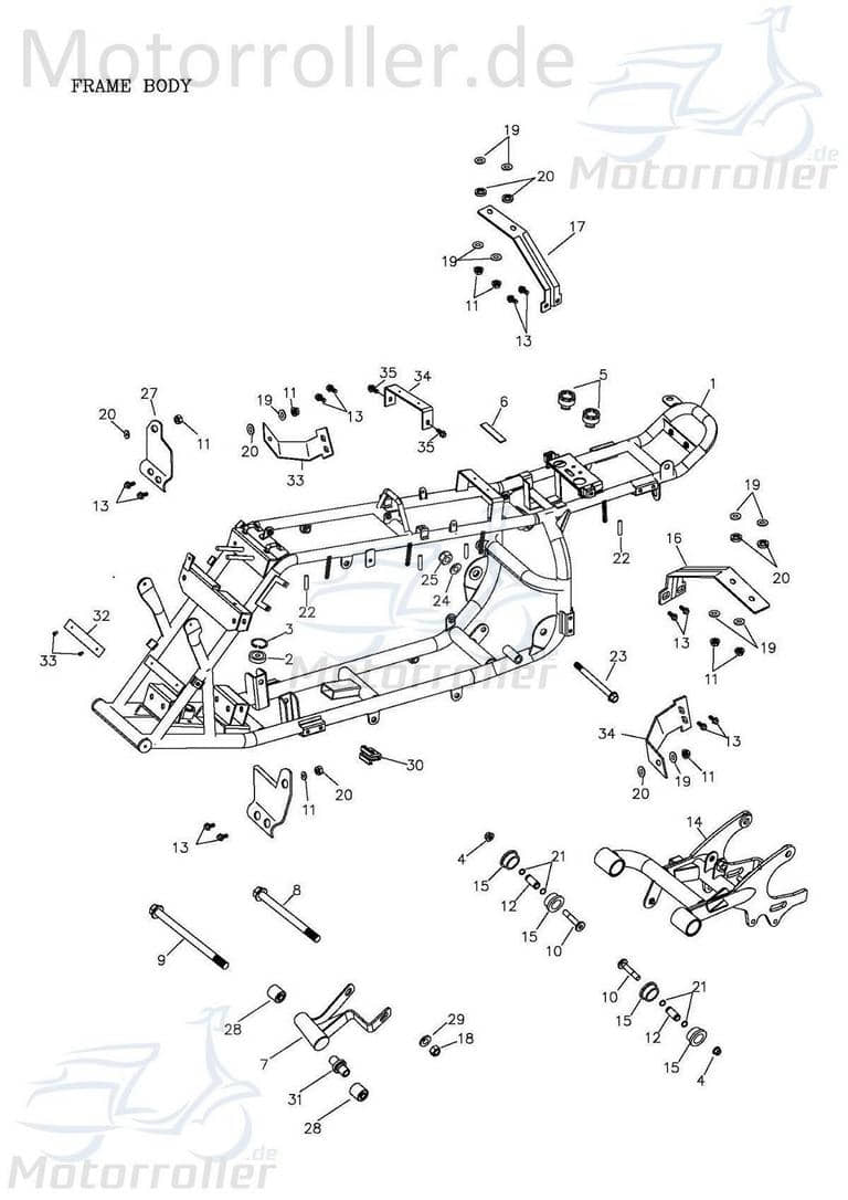 Adly Halteplatte links ATV 50 V Metallplatte Quad 50ccm 2Takt Motorroller.de Stahlplatte Halter Montageschiene Fixierung Halterung Montageplatte UTV