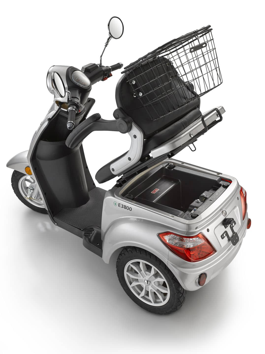 Elektroroller Scoody E3800 Dreirad 20 km/h weinrot