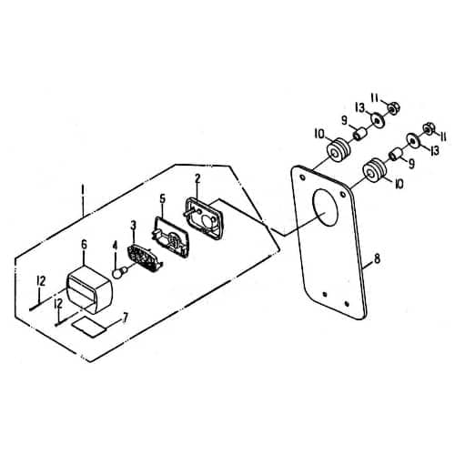 SMC Mustang 50 Kennzeichenhalter ATV 50ccm 2Takt 55751-SK9-00 Motorroller.de Nummernschildhalter Kennzeichen-Halter Kennzeichenhalterung Quad UTV