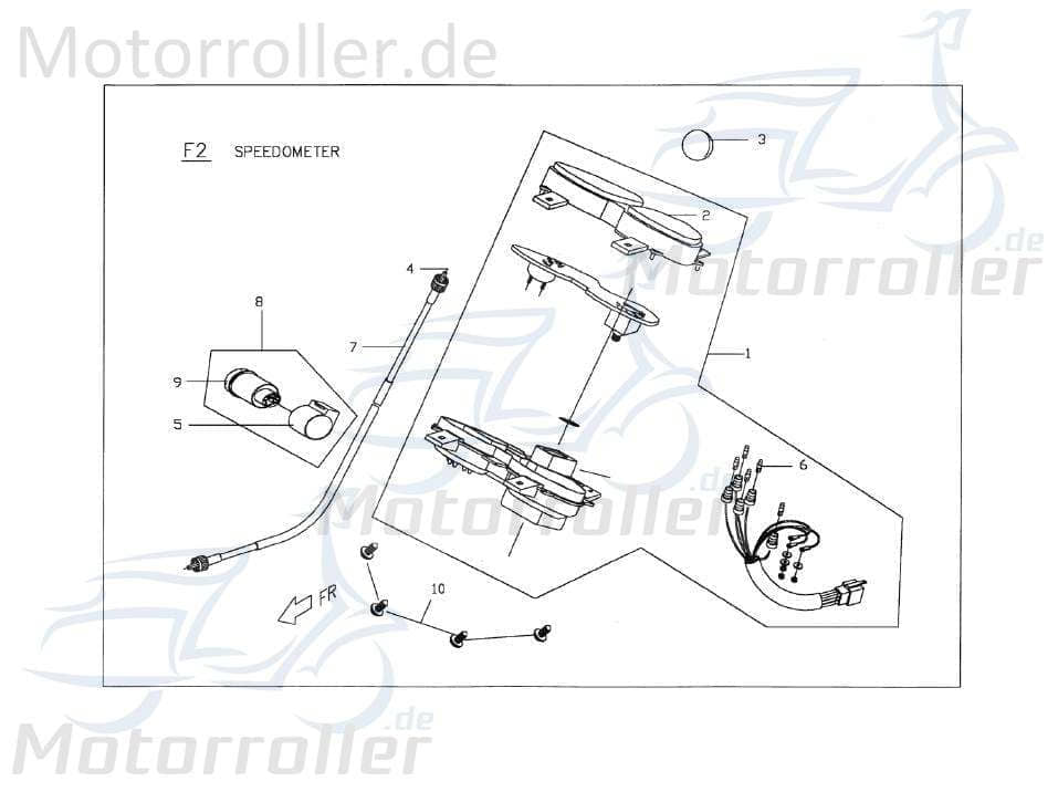 PGO Kabel Tachometer PMX 110 Stromkabel Roller 110ccm 2Takt Motorroller.de Stromleitung Elektrokabel Elektroleitung Elektro-Kabel Strom-Kabel Scooter
