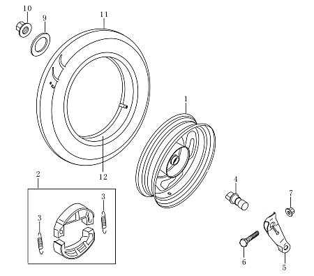 Bremsbeläge Satz, Set hinten kpl 105x25mm 86441