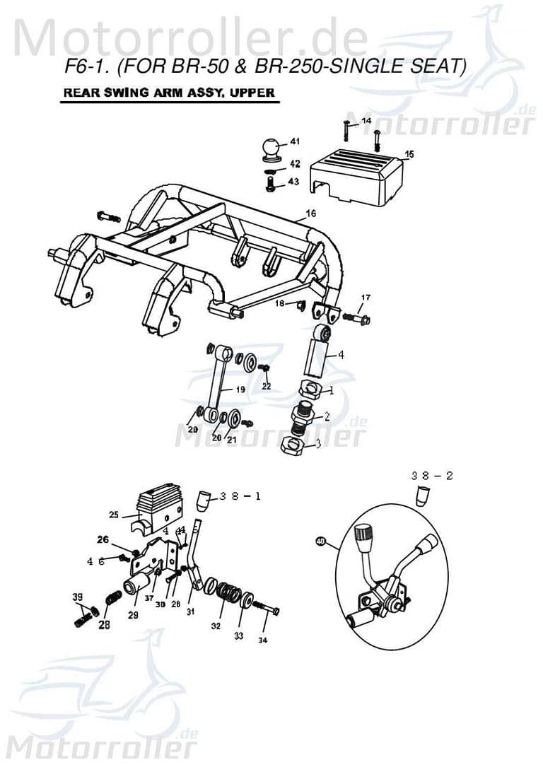 PGO Bundmutter M27 X-RIDER 150 Sechskantmutter 150ccm 4Takt Motorroller.de Flanschmutter Sechskant-Mutter Flansch-Mutter Maschinenmutter Bund-Mutter