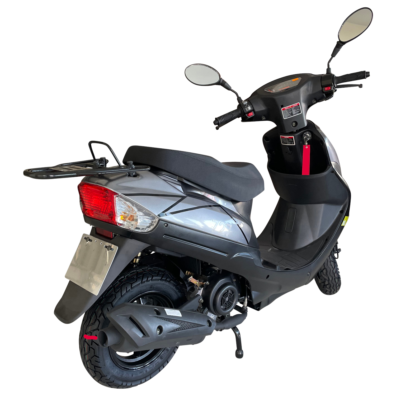 Motorroller GMX 460 Sport R 727 BS 45 km/h 12 Zoll schwarz-silber Euro 5 Mokick Roller Scooter