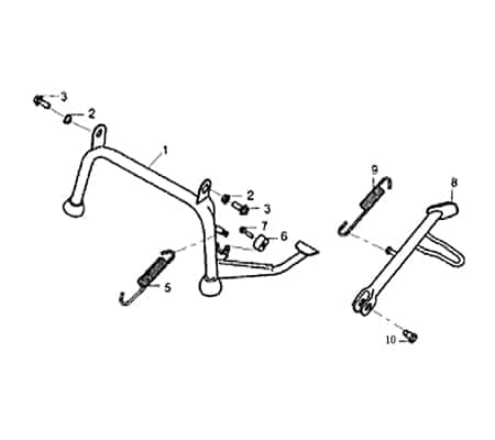 Kreidler Jigger 50 Seitenständer 701750 Motorroller.de Nebenständer Standfuss Rollerständer Original Ersatzteil