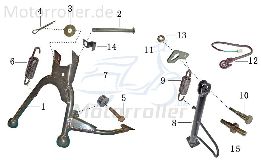 Hauptständer 250mm 12Zoll Standfuß ALG-MV015110-004B