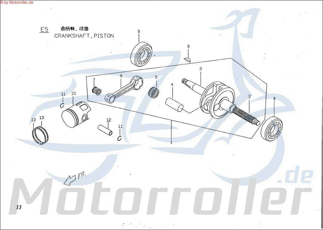 PGO X-Rider 90 Sicherung Kolbenbolzen 50ccm 2Takt E9067150000 Motorroller.de 2 Stück 1 Satz Sicherungsring Sicherungsclip Kolbenbolzensicherung Quad