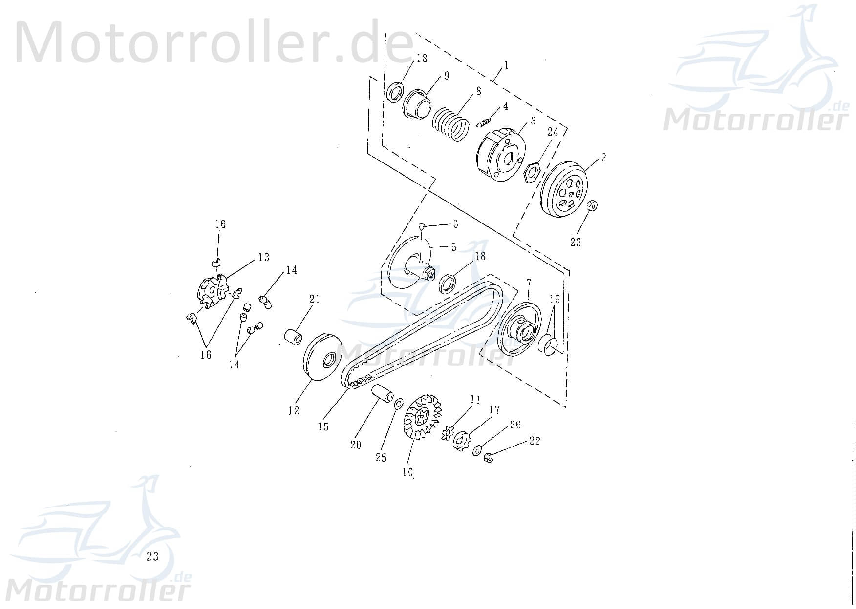 Bundmutter M10x1.25 grün verzinkt AGM Roller 50ccm 2Takt Motorroller.de Sechskantmutter Flanschmutter Sechskant-Mutter Flansch-Mutter Maschinenmutter