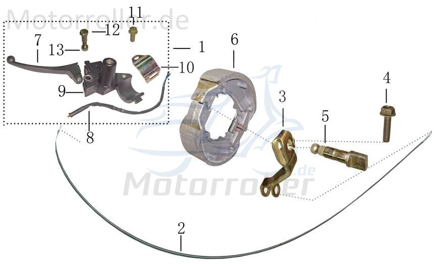 Aeon AX 600 Motobionics 6.0 Schraube 50ccm 4Takt DAE-S6001-06022-00 Motorroller.de M6x20mm mit Bund verzinkt Bundschraube Maschinenschraube 139QMB ATV
