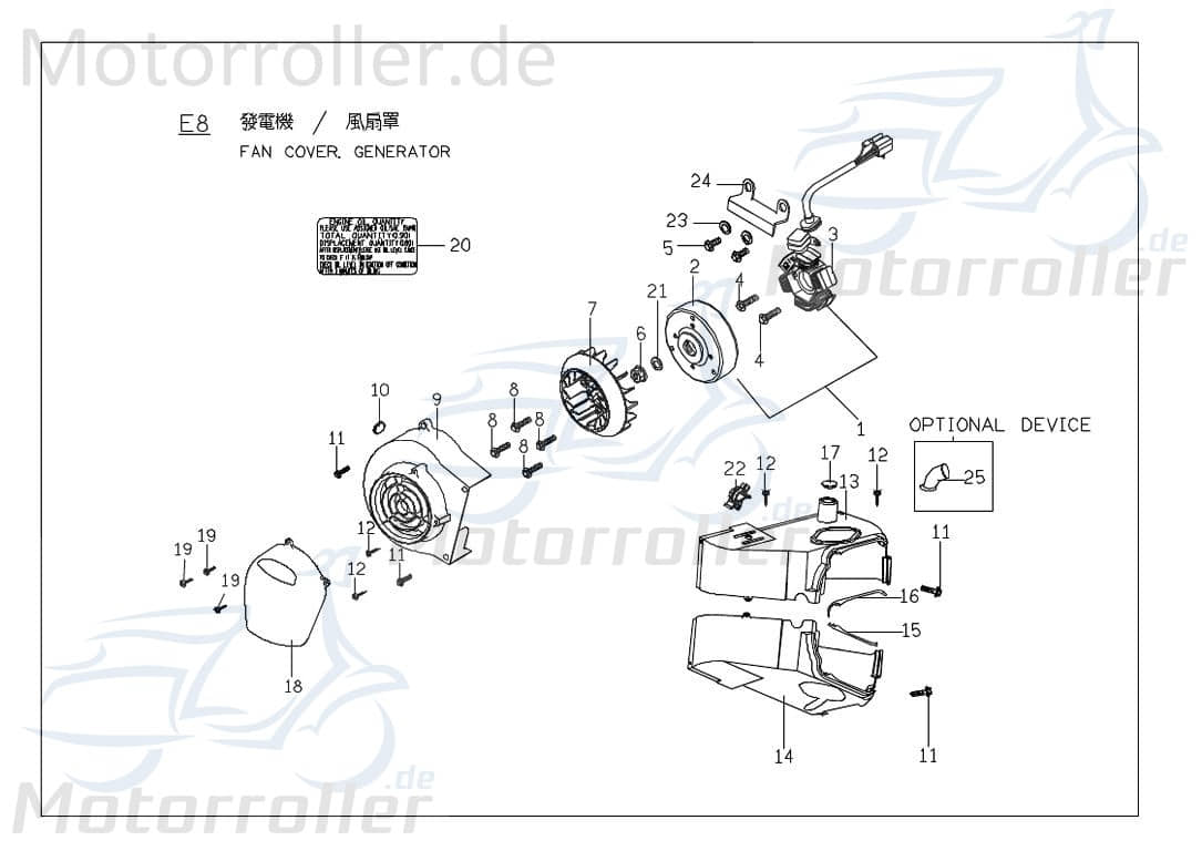 PGO Kühlerverkleidung Bugrider 150 Kühlerabdeckung Buggy C5042210000 Motorroller.de PGO Ersatzteil Service Inpektion Direktimport