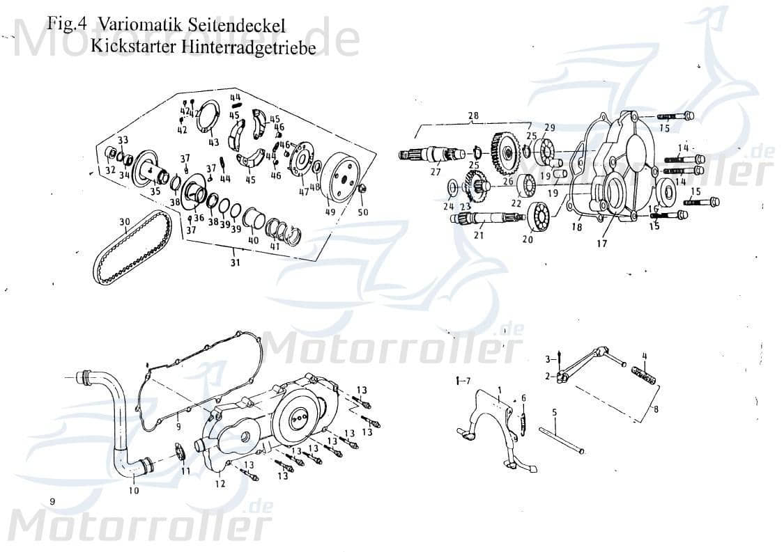 PGO Zwischenwelle Star 50 Vorgelegewelle Roller 50ccm 2Takt Motorroller.de Zahnradwelle Antriebszahnrad Endantrieb Sekundärübersetzung PGO 50ccm-2Takt