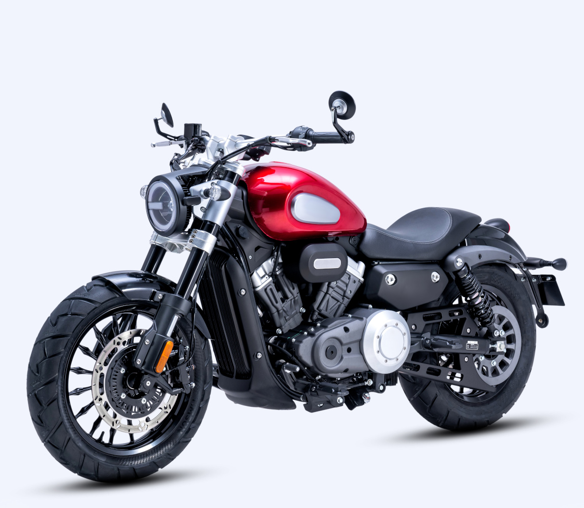 Motorrad Fighter 300 BC-RS rot Euro 5 300ccm Schaltmoped Chopper 129 km/h