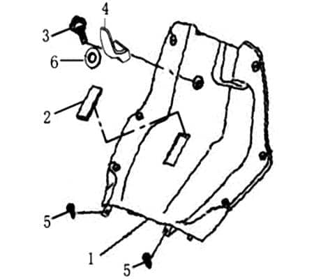 Frontverkleidung innen schwarz Frontmaske 700763