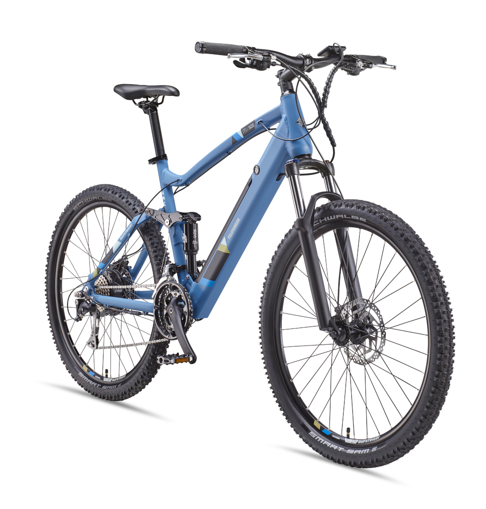 E-Bike Telefunken M935 Aufsteiger Elektrofahrrad MTB-Pedelec blau 27,5" RH 48cm E-Fahrrad Mountainbike