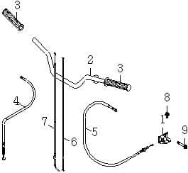 SMC Kupplungszug Kupplungsseil 499ccm 4Takt 61420-CGV-00 Motorroller.de Kupplungsseilzug 499ccm-4Takt Ersatzteil Service Inpektion Direktimport