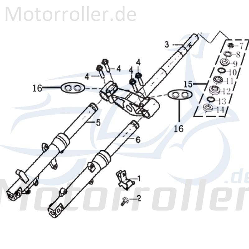 Steuersatz Lenkung Steuerlagerung AGM-MOTORS 1090503